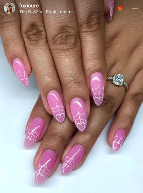 Almond Nails Pink, Horror Nails, Witch Nails, Simple Gel Nails, Almond Nails Designs, Cute Gel Nails, Party Nails, Soft Nails, Round Nails