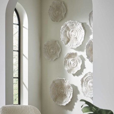 Alternative Wall Décor in Modern and Traditional Design | Uttermost Coral Pottery, Cheap Beach House, Black Beach House, Saint Giles, Room Decor Storage, Mom Living Room, English Beach, Luxe Home Decor, Uttermost Wall Art