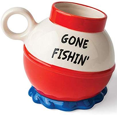 Amazon.com: BigMouth Inc. The Gone Fishin' Mug, Fishing Bobber Ceramic Coffee Cup, Fish Mug: Kitchen & Dining Gifts For Fisherman, Fishing Christmas Gifts, Fishing Christmas, Fishing Bobber, Cheap Christmas Gifts, Gag Gifts Funny, Cheap Christmas, Mugs For Men, Big Mouth