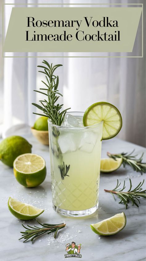 "Refresh your summer gatherings with this delightful Rosemary Vodka Limeade Cocktail Recipe! Perfectly balancing the herbal notes of rosemary with the zesty limeade, this drink is a must-try. Ideal for hot days, it transforms into a Cherry Limeade Vodka Slushy, offering a frozen cocktail twist that’s reminiscent of a classic margarita drink. Elevate your cocktail game with this vibrant Cherry Limeade creation that will impress your guests and keep the fun flowing!" Drinks With Tonic Water Alcoholic, Rosemary Cocktail Recipes, Lime Drinks Cocktails, Transfusion Cocktail, Mediterranean Drinks, Cherry Limeade Vodka, Limeade Cocktail, Lime Cocktails, Rosemary Cocktail