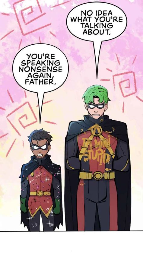 Batfamily Webtoon, Batman Wayne Family Adventures, Wayne Family Adventures, Dc Funny, Duke Thomas, Young Justice Robin, Being A Father, Tim Drake Red Robin, Wayne Manor