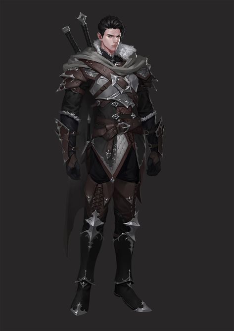 Fantasy Armor Male, Fantasy Male Warrior, Witcher Concept Art, Warrior Character Design Male, Fantasy Warrior Art, Warrior Character, Warrior Design, Warrior Concept Art, Dungeons And Dragons Characters