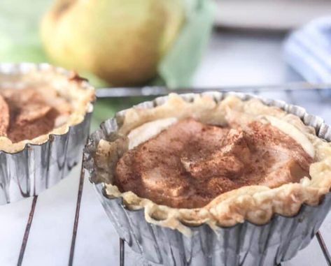 Pear Cream Cheese, Puff Pastry Pear, Pear Puff Pastry, Pear Tart Recipe, Neufchatel Cheese, Lemon Meringue Tart, Recipe For Two, Tartlets Recipe, Easy Puff