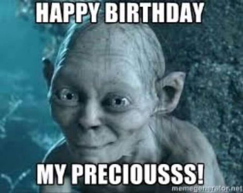 .... Loreal Shampoo, Happy Birthday Meme, Birthday Meme, Middle Earth, Birthday Humor, Lord Of The Rings, Tolkien, Bones Funny, New Movies