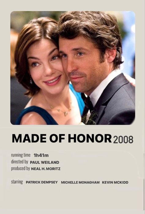 Make Me Believe Movie, Made Of Honor Movie, Run Film, Girls Night Movies, Romcom Movies, Made Of Honor, Movies To Watch Teenagers, Netflix Movies To Watch, Movie Card