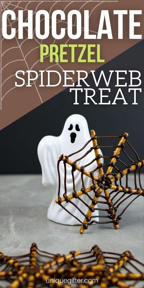 Chocolate Pretzel Spiderwebs, Spiderweb Chocolate Pretzels, Spiderweb Pretzels, Chocolate Pretzels Recipe, Snack Halloween, Halloween Food Snacks, Spider Party, Chocolate Spiders, Snack Chocolate