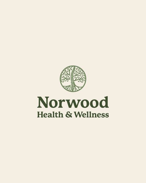 NEW BRAND ALERT! 🧑‍⚕️🌳🩻⁠ ⁠ We're excited to share our branding project for @norwoodhealthandwellness as they transition from a Chiropractic Clinic to a full service Health & Wellness Centre.⁠ ⁠ Drawing inspiration from their original logo, we reimagined the concept of tree + spine but this time with a local-to-Winnipeg elm tree as the basis for the illustration.⁠ ⁠ We refined the green tones that are a key visual feature of the clinic, and developed a full suite of logo variations, colours, a... Health Coach Logo, Logo Variations, Chiropractic Clinic, Clinic Logo, Elm Tree, Wellness Centre, Key Visual, Dream Career, Coach Logo