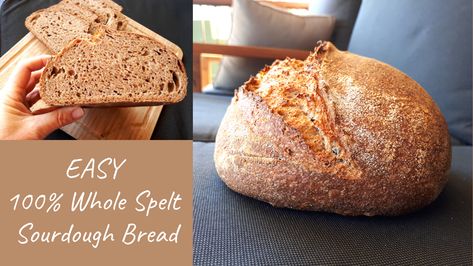 100% Whole Spelt Sourdough Bread using a Simple Process — Spelt Sourdough Bread, Spelt Bread Recipe, Spelt Sourdough, Spelt Flour Recipes, Spelt Recipes, Spelt Bread, Sourdough Bread Starter, Sourdough Recipe, Wheat Bread Recipe