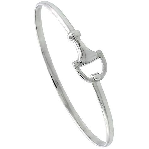 Best Bracelets For Women | Sterling Silver Snaffle Bit Bracelet Bangle Hook  Eye Catch 12 inch wide 7 12 inch long *** Read more reviews of the product by visiting the link on the image.(It is Amazon affiliate link) #sun Snaffle Bit, Promise Rings For Her, Horse Lovers, Gifts For Horse Lovers, Fancy Diamonds, Fine Jewelry Bracelets, Sterling Silver Bangles, Bracelet Bangle, The Horse