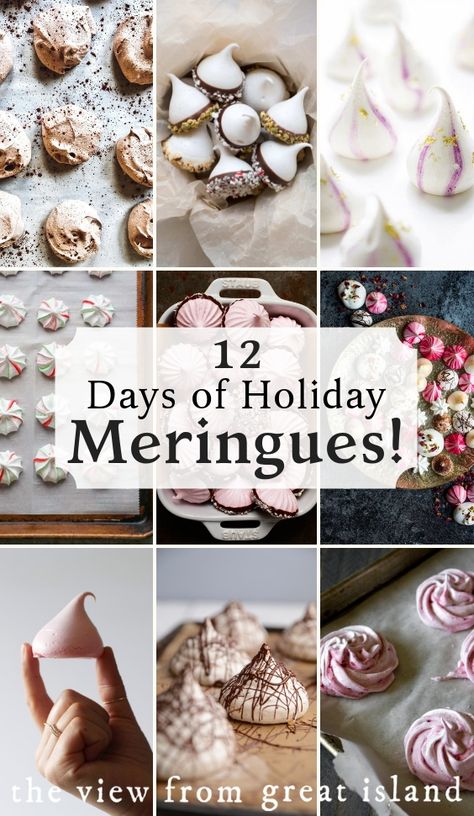 Merangue Recipe Cookies Christmas, Cherry Meringue Cookies, Christmas Cookies Meringue, Christmas Meringue Kisses, Christmas Meringues Cookies, Mini Meringues Kisses, Stuffed Meringue Cookies, Baked Meringue Cookies, Merengue Cookies Christmas