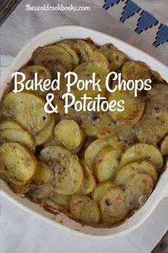 Baked Pork Chops And Potatoes, Breakfast Pork Chops, Scalloped Potato Recipe, Pork Loin Chops Recipes, Baked Boneless Pork Chops, Baked Meat, Oven Pork Chops, Pork Steak Recipe, Pork Chop Casserole