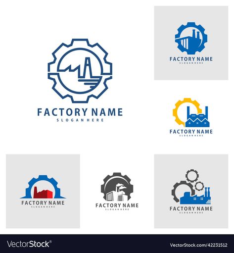 Manufacturing Factory Design, Factory Logo Design, Company Logo Ideas, Factory Logo, Interesting Facts About Yourself, Industry Logo, Factory Design, Logo Design Template, Logo Design Creative