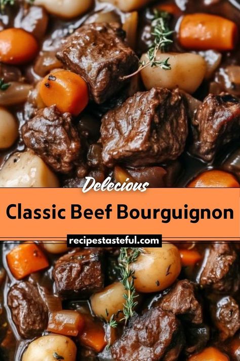 A rich and hearty French stew made with tender beef chuck, slow-cooked in red wine with aromatic vegetables and herbs, perfect for special occasions or cozy family dinners. Red Wine Beef Stew, French Beef Stew, Red Wine Beef, Stew Meat Recipes, French Dishes, Stew Meat, Beef Chuck, Tender Beef, Beef Stew Recipe