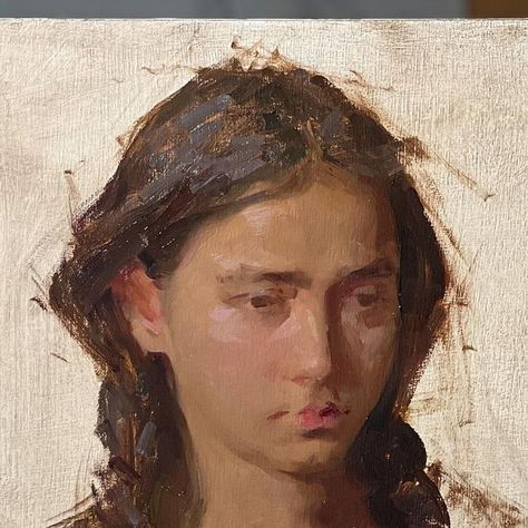 Oil Paint Sketchbook, Gauche Portrait Painting, Asian Portrait, Face Oil Painting, Human Sketch, Ganesh Art Paintings, Oil Painting Inspiration, Portraiture Painting, Classic Portraits