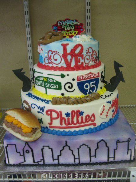 Philadelphia Themed Party Food, Philadelphia Themed Party, Philly Style, Meeting Ideas, Soft Pretzel, Bridal Shower Diy, Love Park, Soft Pretzels, Special Occasion Cakes