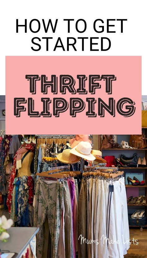 Reselling Thrift Store Finds, Thrift Flipping, Thrift Store Flips, Selling Used Clothes, Thrift Flip Clothes, Brick Street, Side Hussle, Side Hustle Money, Selling Clothes Online