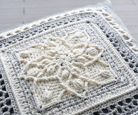 Ravelry: Chitweed's Victor 9" 4D4 Square Overlay, Crochet Square Pattern, Flower Overlay, Brioche Knitting Patterns, Overlay Crochet, Rebecca Miller, Thread Crafts, Crocheted Afghans, Crochet 101