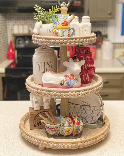 Pioneer Woman Walmart, Walmart Decor, Pioneer Woman Kitchen Decor, Kitchen 2021, Pioneer Woman Kitchen, Women Crafts, The Pioneer Woman, Tiered Trays, When I Grow Up