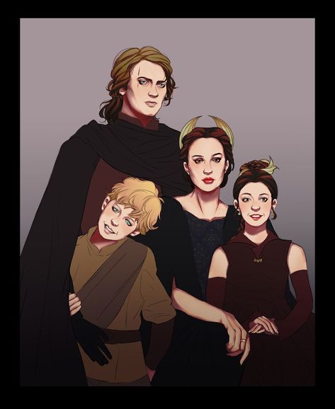 Padme Skywalker, Anakin Padme, Luke And Leia, Skywalker Family, Space Family, Tikki Y Plagg, Anakin Vader, Anakin And Padme, Star Wars Anakin