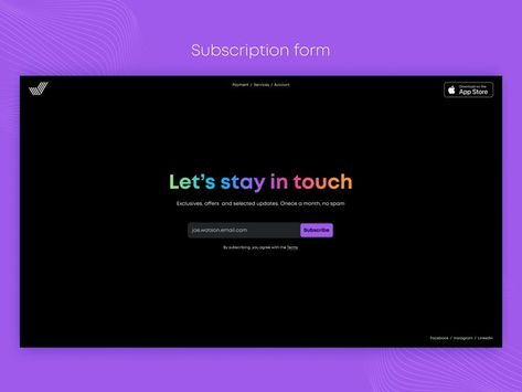 Subscription form Subscription Form, Form Design, Global Community, Website Design, Web Design, Let It Be, Design