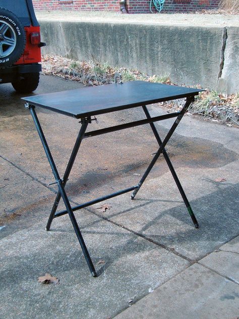 - Portable Welding/fabrication Table: 6 Steps (with Pictures) Metal Work Bench, Welding Table Diy, Cool Welding Projects, Welding Tables, Welding Ideas, Welding Cart, Metal Fab, Welding And Fabrication, Diy Welding