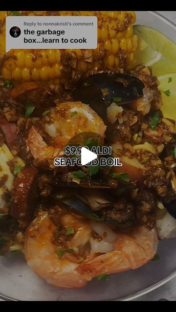 xolovelei on Instagram: "$9.99 seafood boil bags are back at ALDIs. If you’re looking for a quick budget friendly easy meal to make at home (Repost since it was taken down 👀😑 IGs a little sensitive lol)" Aldi Seafood Boil, How To Make A Seafood Boil At Home, Seafood Boil Bags, Seafood Boil, Easy Food To Make, Budget Friendly, Food To Make, Seafood, Easy Meals