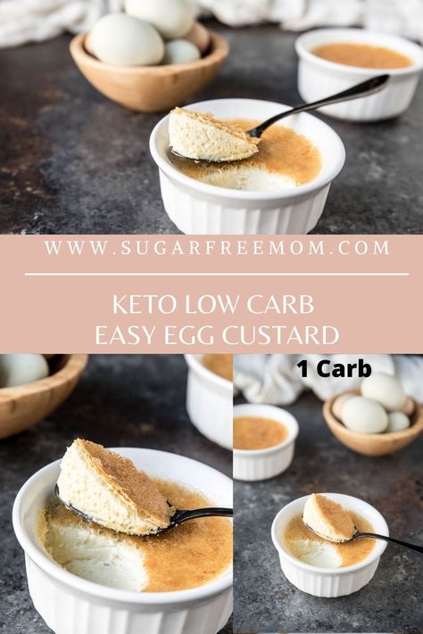 Sugar Free Keto Egg Custard (Carnivore, Low Carb, Gluten Free) Carnivore Custard, Carnivore Deserts, Carnivore Treats, Sugar Free Egg Custard, Keto Egg Custard, Keto Custard Recipe, Carnivore Dessert, Atkins Desserts, Keto Custard