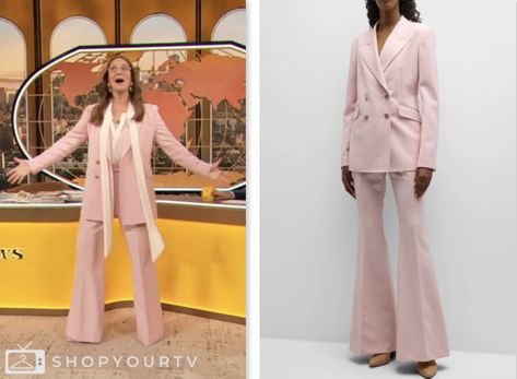 Drew Barrymore Show: June 2024 Drew Barrymore's Pink Blazer and Pant Suit Drew Barrymore Now, Show Outfits, Drew Barrymore Show, Escape The Night, Church Clothes, Tv Show Outfits, 90 Day Fiance, Brooklyn Nine Nine, Drew Barrymore