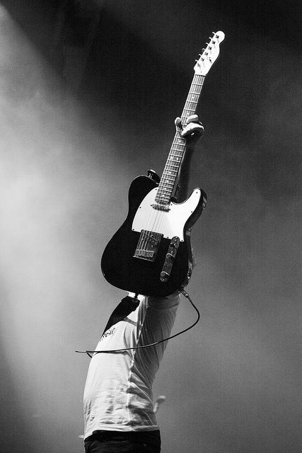 Pete Townsend Guitar Player, Electric Guitar, A Man, Guitar, Black And White, Music, White, Black