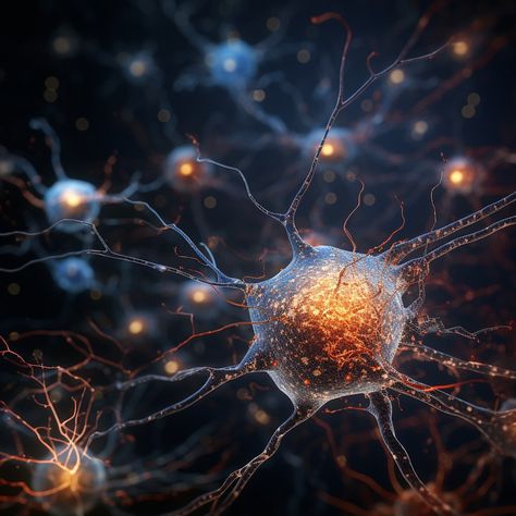 The human brain is composed of neurons, the fundamental cells responsible for transmitting information throughout the nervous system. Neurons communicate via electrical and chemical signals, forming complex networks that underpin thought, memory, and sensory processing. Brain Neurons, The Human Brain, The Nervous System, Sensory Processing, Human Brain, Nervous System, Brain, Electricity, Human