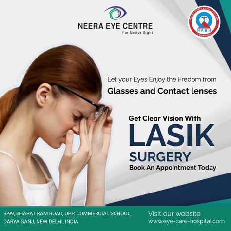 Book Your appointment today ! Call Us: +91 8448448417 Website : www.eye-care-hospital.com . . #drneeraAgrawal #eyeclinic #eyehospital #neeraeyecare #neeraeyecarehospital #eyehospitalindelhi #eyespecialist #Eyespecialistindelhi #cataractsurgeon #lasiksurgery #eyecare #eye #hospital #daryaganj #eyeclinic #eyehealth #eyecheckup #eye #eyedoctor #eyesight #regularcheckup #eyeclinic #eyeclinicindia #eyecare #Lasik #LasikSurgery #lasiktreatment #daryaganj #newdelhi Lasik Surgery Creative Ads, Eye Specialist, Lasik Eye Surgery, Eye Surgeon, Laser Eye Surgery, Lasik Surgery, Eye Hospital, Eye Center, Doctors Day