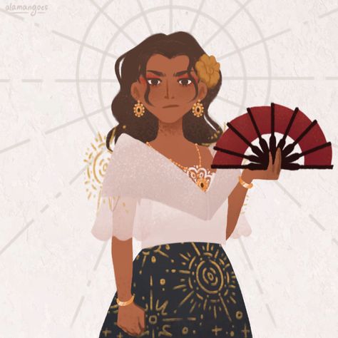 Filipino Oc Art, Filipino Character Art, Filipino Character Design, Hispanic Character Design, Philippine Mythology, Filipiniana Dress, Filipino Art, Philippine Art, Philippines Culture