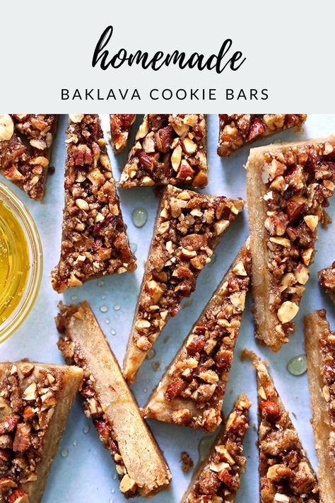 Baklava Cookie Bars, All Recipes.com Website, Baklava Fingers, Baklava Cookies Recipe, Baklava Bars, Baklava Cookies, Easy Baklava, Cookie Perfection, Lava Cookies