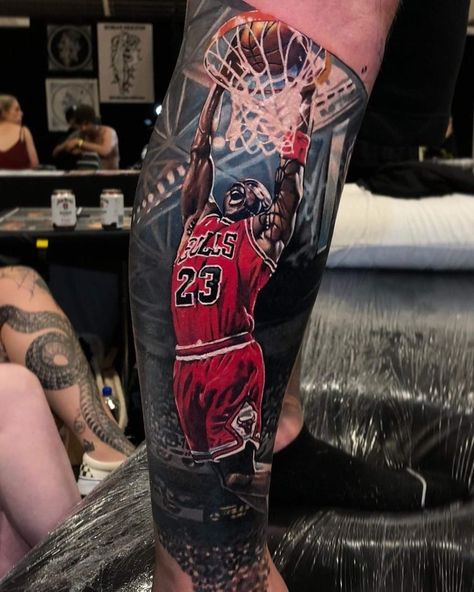 Sneaker Tattoo, Bulls Tattoo, Chicago Bulls Tattoo, Bite Mark Tattoo, Tatuaje Cover Up, Tattoos Arm Sleeve, Sport Tattoos, Chicago Tattoo, Jordan Bulls