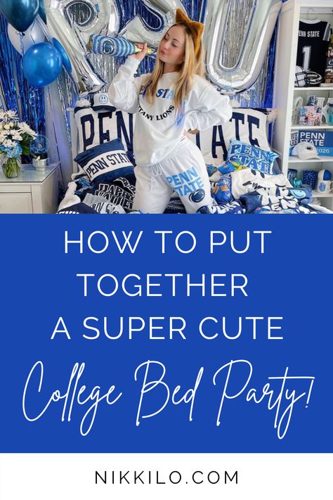 College Bed Party, College Announcements, College Bed, Bed Party, Barnard College, College Bedding, College Acceptance, College Bedroom, Vintage Clothing Boutique