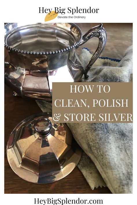 Here's everything you need to know about cleaning, polishing and storing silver. Polishing Silver, Painting Coffee, Silver Platters, Silver Tea Set, Silver Plated Trays, Silver Cleaning, How To Clean Silver, Diy Cleaning Solution, Clean Sterling Silver