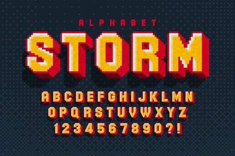 Control Illustration, Pixel Alphabet, Pixel Logo, Vector Alphabet, Game Font, Pixel Font, Games Design, Pixel Art Templates, Logo Redesign