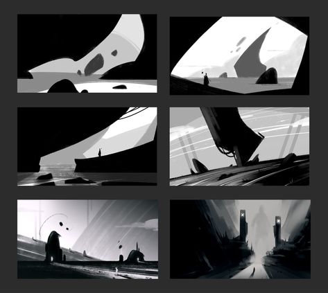 Art Thumbnails Sketch, Thumbnail Composition, Thumbnail Concept Art, Forest Thumbnails, Environment Thumbnail Sketch, Environment Thumbnails, Value Painting, Environment Sketch, Thumbnail Sketches