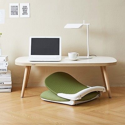 Low Chair Floor Seat Folding Japanese Style Cushion Back Support Legless Floor Sitting Office, Floor Sitting Desk, Floor Desk Ideas, Floor Desks, Small Space Homeschool Room, Low Desk, Japanese Tatami Room, Legless Chair, Japanese Living Rooms