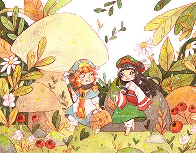 Hakumei To Mikochi, Journal Format, Tiny Woman, Magical Land, Cartoon Girl Drawing, Season Of The Witch, Etsy Instagram, Coloured Pencils, Sketches Easy