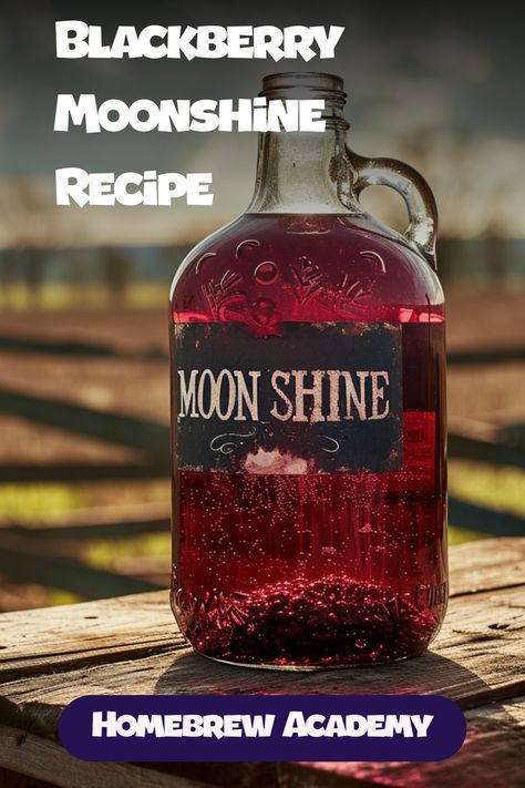 Blackberry Moonshine Recipe Strawberry Moonshine Recipe, Blackberry Moonshine, Homemade Moonshine, How To Make Moonshine, Moonshine Recipe, Homemade Alcohol, Whiskey Recipes, Moonshine Still, Liquor Gifts