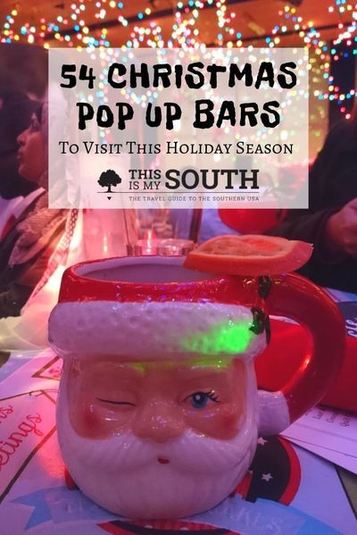 Holiday pop-up bars are the newest trend sweeping the nation, transforming themselves into winter wonderlands throughout the country, including the South. This guide from This Is My South is complete with 54 of the BEST pop up bars the south has to offer. Companies like Miracle are known for their over-the-top style. All have a similar menu but the decorations vary slightly. Grab this guide and start planning your trip now! #vacationguide #holidaytravel #christmas #popupbars #travelguide Christmas Pop Up Bar, Christmas Bars, Boozy Hot Chocolate, Trendy Hotels, Southern Travel, Bucket List Vacations, Pop Up Bar, Holiday Pops, Christmas Pops