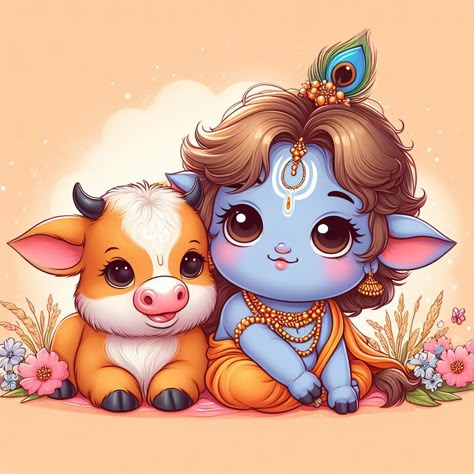 Indian Animated Characters, Cute Krishna Dp, Baby Krishna Drawing, Cartoons Krishna, Krishna Drawing, Boho Art Drawings, Drawing Tutorial Face, Little Krishna, Print Design Art