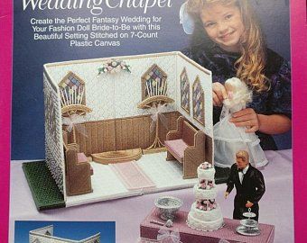 Fashion dolls | Etsy Plastic Canvas Doll Accessories, Plastic Canvas Victorian, Plastic Canvas Chair Pattern, Plastic Canvas Christmas Carolers, Plastic Canvas New Years, Doll Furniture Patterns, Christie Brinkley, Plastic Canvas Books, Barbie Wedding