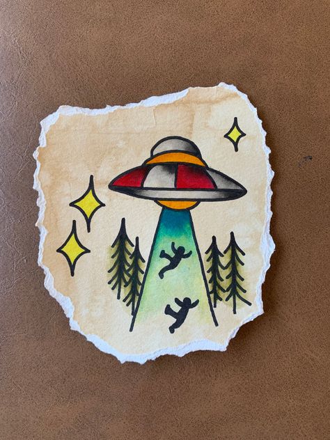 Traditional Tattoo Ufo, Alien Spaceship Tattoo, Space Sleeve Tattoo, Space Themed Tattoos, Space Sleeve, Space Tattoo Sleeve, Spaceship Tattoo, Tattoo Free, Ufo Tattoo