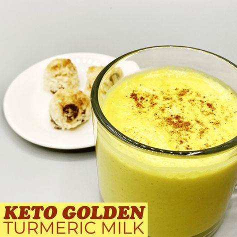 Keto Golden Turmeric Milk - Ketonia Drinks Recipes Golden Turmeric Milk, Keto Drinks, Turmeric Milk, Croissant Recipe, Fresh Turmeric, French Pastry, Keto Drink, Bread Mix, Golden Milk