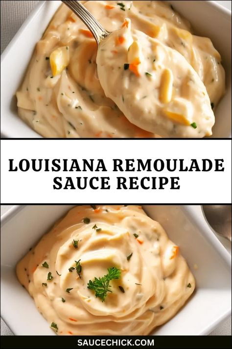 Louisiana Remoulade Sauce Recipe | Tangy & Zesty Flavor Remuloude Sauce, Remuloude Sauce Recipe, Roumalade Sauce, Remolaude Sauce, Rarebit Sauce, Remoulade Sauce Recipe, Sauces Recipes, Syrup Recipes, Homemade Sauce Recipes