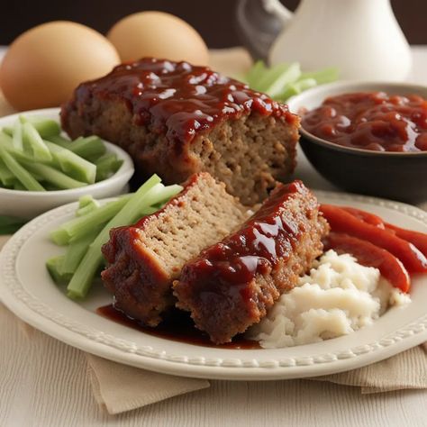 Brown Sugar Meatloaf Recipes, Meatloaf With Brown Sugar, Brown Sugar Meatloaf, Old Fashioned Meatloaf, Gluten Free Meatloaf, Traditional Meatloaf, Crumb Recipe, Delicious Meatloaf, Gluten Free Bread Crumbs