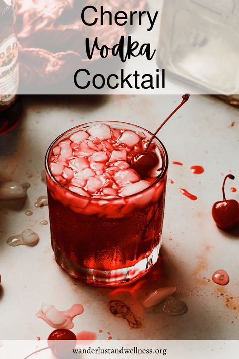 Cherry Mixed Drinks Alcohol, Black Cherry Vodka Drinks, Drinks With Cherry Vodka, Cherry Vodka Cocktails, Cherry Vodka Drinks, Cherry Cocktail Recipes, Cherry Cocktails, Colorado Recipes, Booze Recipes