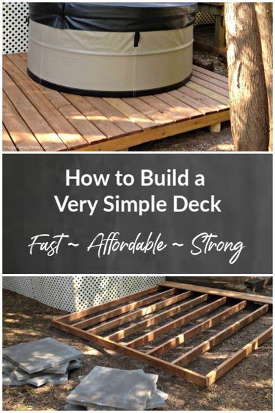 Small Deck For Hot Tub, Cheap Floating Deck, Portable Jacuzzi Outdoor, Hot Tub Platform, Small Deck Ideas On A Budget, Tub Platform, Deck On A Budget, Spa Deck, Deck Inspiration